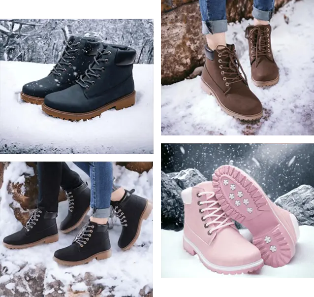 All Seasons Lifestyle Boots i rosa, armé, svart och blått med varmt innerfoder och vattenavvisande teknik