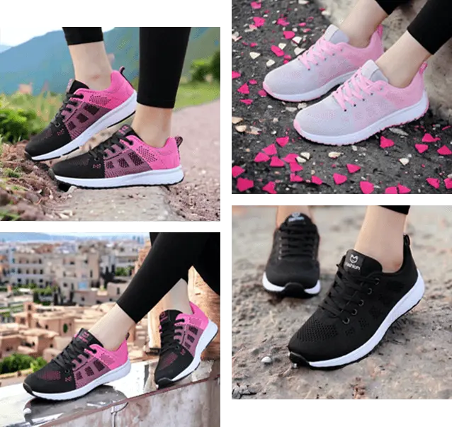 Unisex sneakers med bra andningsförmåga, höst och sommar, trendig design, rosa och svart, rosa, svart