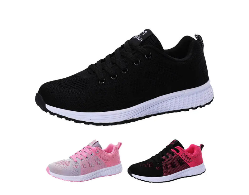 Unisex sneakers med bra andningsförmåga, höst och sommar, trendig design, svart och rosa, rosa, svart